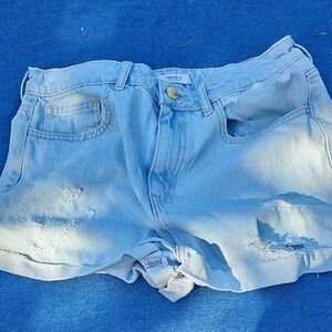 Forever 21 Faded Blue Denim Shorts